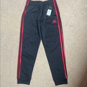 New Adidas Black and Red Joggers